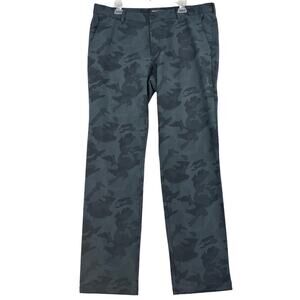 Nike Golf Pants Mens Size 38 x 34 Blue Gray Camouflage Sport Waist Grip Stretch